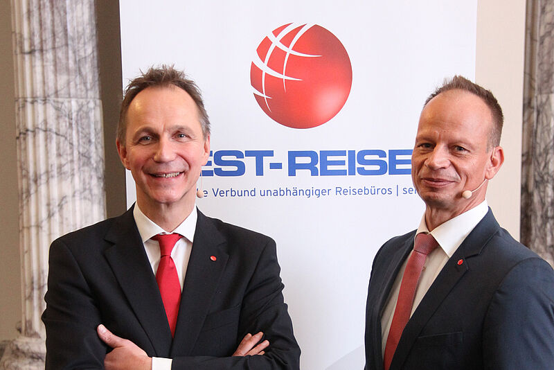 Die Vorstände von Best-Reisen: IT-Chef Frank Winkler (links) mit Cornelius Meyer, der für Vertrieb und Marketing zuständig ist