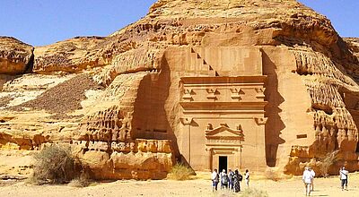 In Saudi-Arabien können auch die Totengräber von Hegra besucht werden