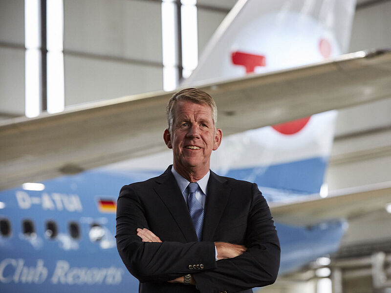 TUI-Chef Fritz Joussen hofft, im Sommer 2022 ein „weitgehend normalisiertes Buchungsniveau“ zu erreichen. Foto: TUI