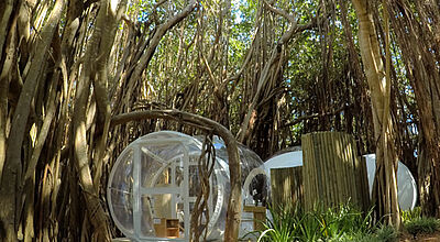 Auf der Ile aux Cerfs gibt es nun auch eine „Bubble-Lodge“