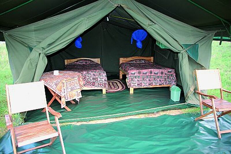 Zelt-Camp in der Serengeti: einfach und doch komfortabel.