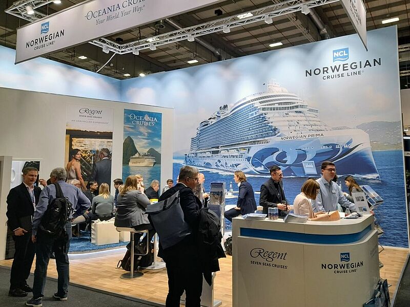 Norwegian Cruise Line Holdings war mit dem Markentrio in Berlin. Foto: ck