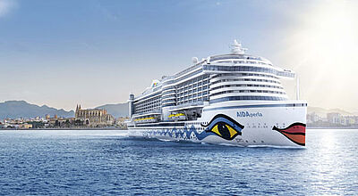 Die Aida Perla kreuzt in ihrer Premierensaison 2019 ab Palma de Mallorca