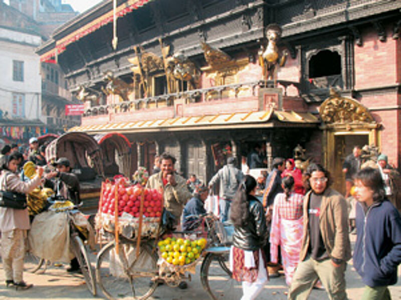 Straßenszene in Kathmandu.