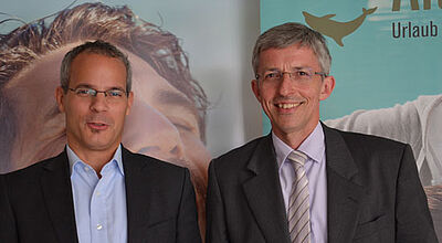 Philip Schmidt (links) und Max-Peter Droll führen Aldiana gemeinsam