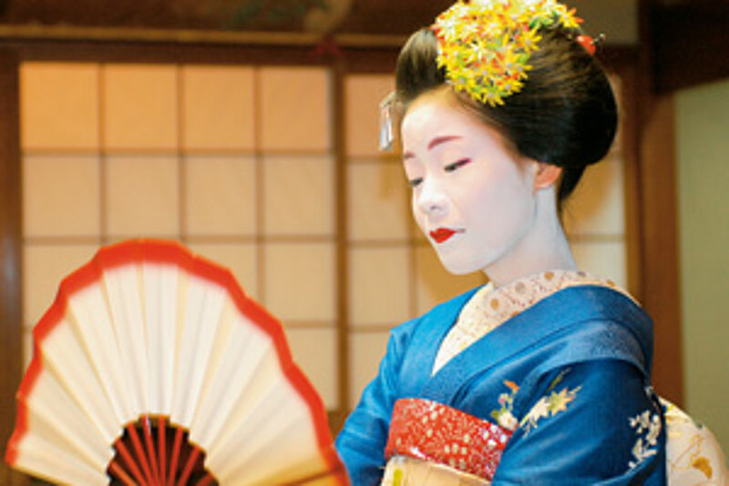 Tradition und Moderne: In Kyoto stand eine Begegnung mit Geishas auf dem Programm.