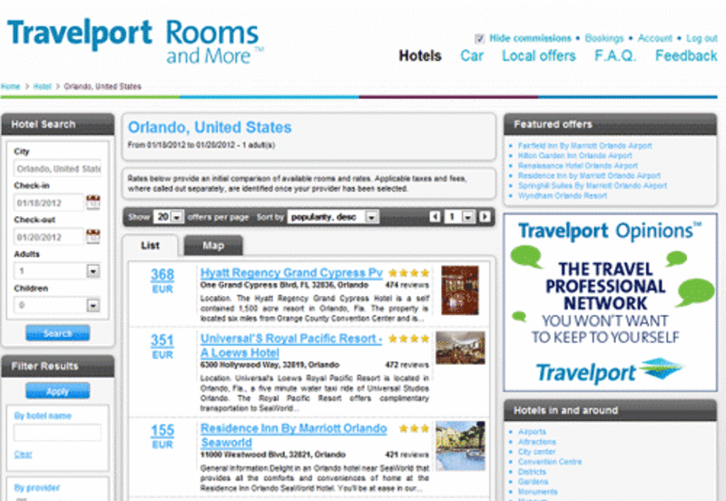 Über die Reisebüro-Plattform Rooms and More sind jetzt über 800.000 Hotelangebote buchbar