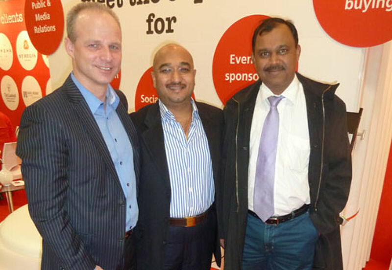 Auf der ITB im März 2012 hatten Andreas Hey (links) und die indischen Investoren noch gemeinsame große Pläne