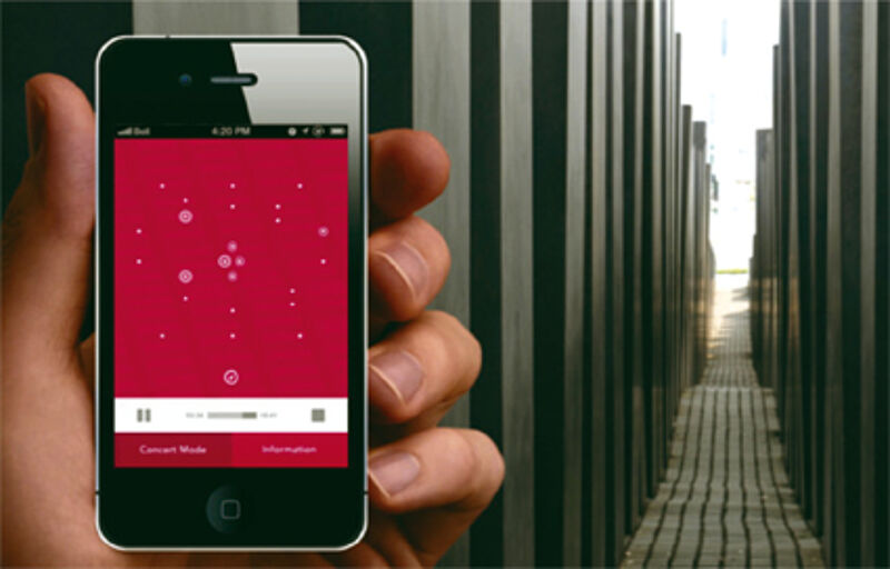Je nach Standort ändert sich das Klangerlebnis der neuen App für das Holocaust-Denkmal