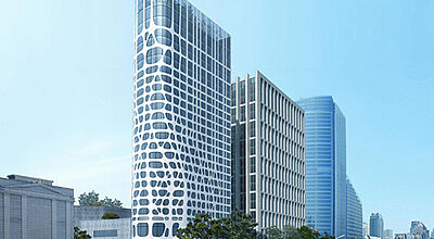 Das Conrad Beijing will mit ungewöhnlicher Architektur auffallen