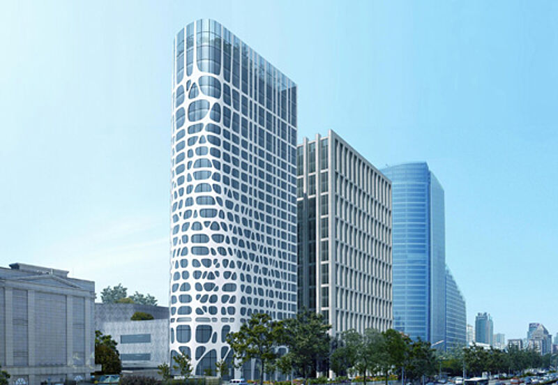 Das Conrad Beijing will mit ungewöhnlicher Architektur auffallen