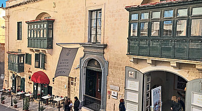 Der alte Adelspalast Casa Rocca Piccola in Valletta ist heute Museum und Wohnhaus zugleich. Im Erdgeschoss gibt es ein Restaurant