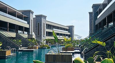 Im neuen Aldiana Club Side Beach gibt es erstmals bei Aldiana auch Swim-up-Zimmer