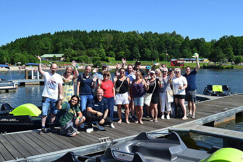 Rund 20 Reiseverkäufer erkundeten in dieser Woche die Ferienhausanlage Center Parcs Park Bostalsee im Saarland