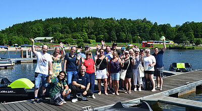 Rund 20 Reiseverkäufer erkundeten in dieser Woche die Ferienhausanlage Center Parcs Park Bostalsee im Saarland