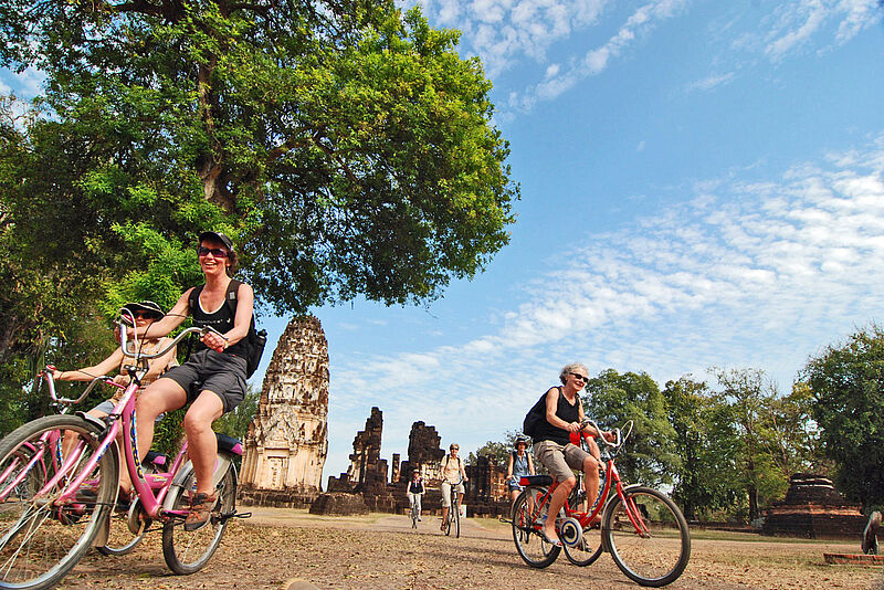 Wikinger-Gäste bei einer Radtour in Thailand
