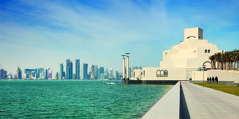 Vom Museum für Islamische Kunst hat man einen tollen Blick auf Doha
