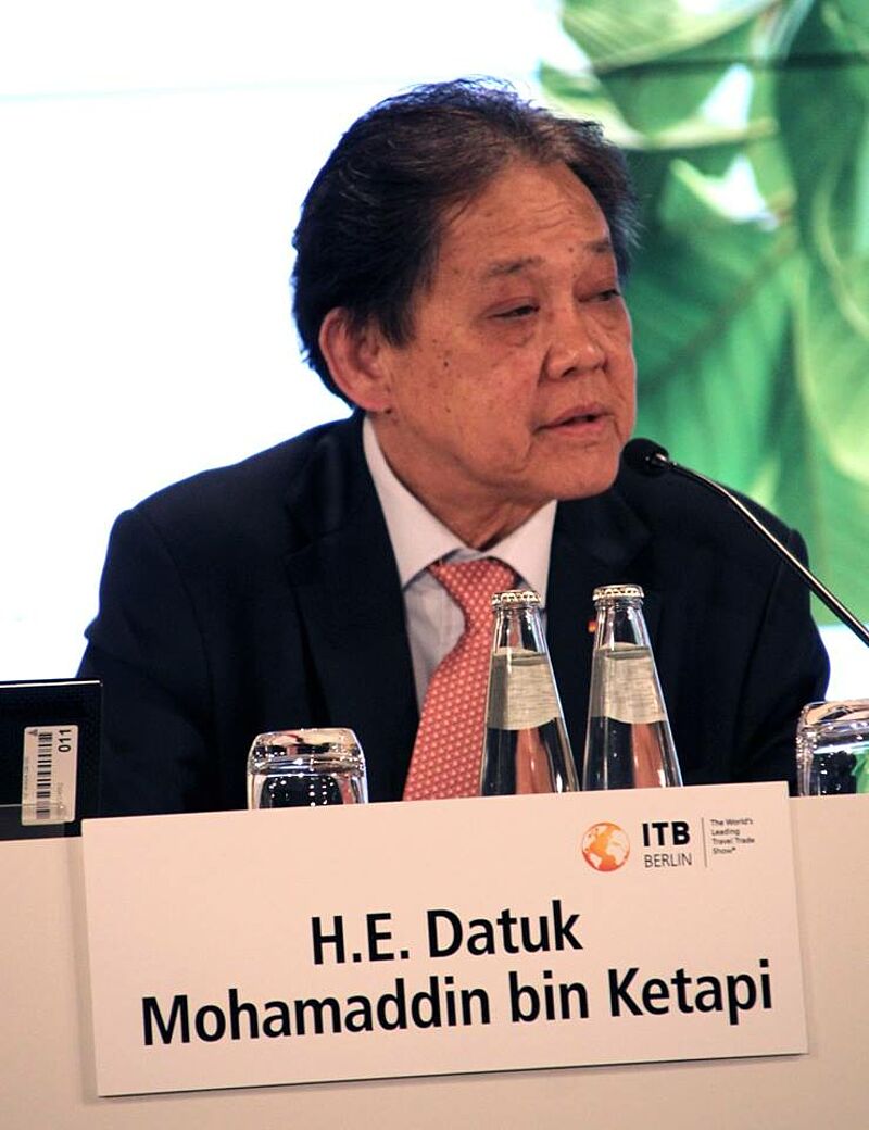 Datuk Mohamaddin bin Ketapi sorgte bei einer ITB-Pressekonferenz für Aufsehen