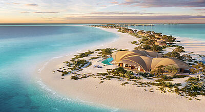 Das erste Haus der Marke Ritz-Carlton Reserve im Nahen Osten befindet sich auf einer Privatinsel im Roten Meer. Foto: Marriott International Das erste Haus der Marke Ritz-Carlton Reserve im Nahen Osten befindet sich auf einer Privatinsel im Roten Meer. Foto: Marriott International