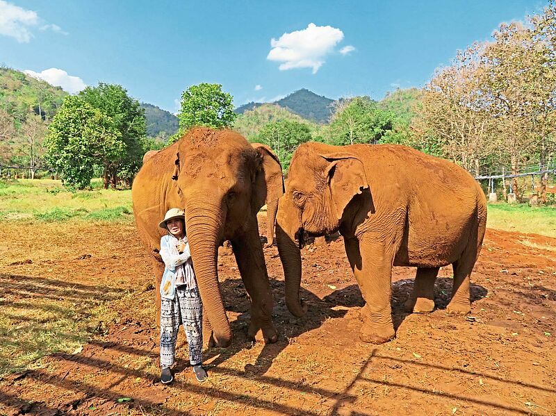 Saengduean Lek Chailert hat ihr Leben dem Schutz der Elefanten verschrieben