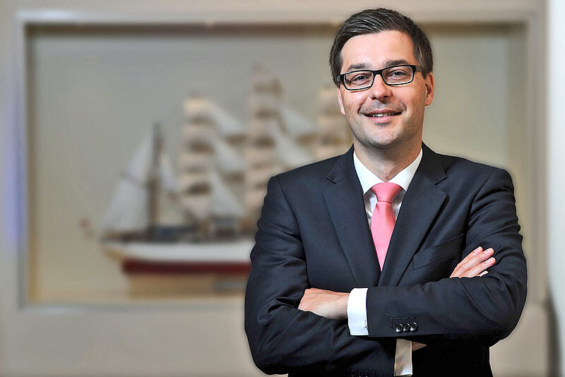 Daniel Schäfer, Geschäftsführer von Sea Cloud Cruises, wird die neue Spirit 2021 in Hamburg begrüßen