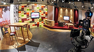 Seit einem Jahr auch räumlich unter einem Dach mit FTI: Das Studio von Sonnenklar TV in der Münchner Zentrale