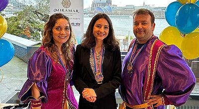 Präsentierten beim Urlaubsjecken-Workshop News von Coral Travel und Hotelpartnern: Maurane Henry von Papillon Hotels sowie Maren Wagner und Stefan Heimerl von Coral Travel/Ferien Touristik. Foto: mg