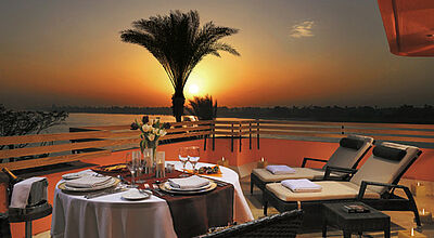 Das Steigenberger Resort Achti am Ostufer des Nils in Luxor bietet 281 Zimmer