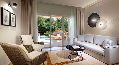 Die neuen Suiten mit privaten Pool im Grand Palladium Jamaica haben zu einem starken Wachstum des Ertrags pro verfügbarem Zimmer beigetragen Die neuen Suiten mit privaten Pool im Grand Palladium Jamaica haben zu einem starken Wachstum des Ertrags pro verfügbarem Zimmer beigetragen