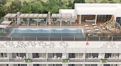 Gäste der VIP-Zimmer können im neuen Amelia in Albena auch im Pool auf der Dachterrasse planschen