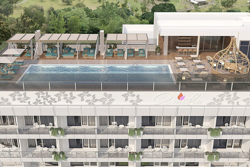 Gäste der VIP-Zimmer können im neuen Amelia in Albena auch im Pool auf der Dachterrasse planschen