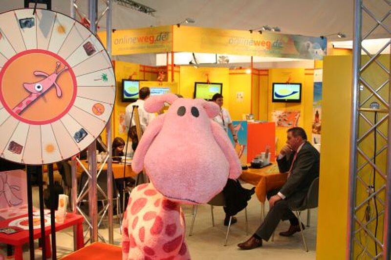Werbung in eigener Sache: Stand von Onlineweg.de auf der ITB. Foto: mg Werbung in eigener Sache: Stand von Onlineweg.de auf der ITB. Foto: mg