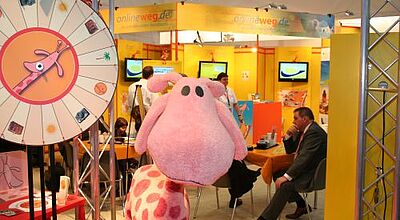 Werbung in eigener Sache: Stand von Onlineweg.de auf der ITB. Foto: mg