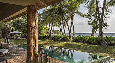 Das Four Seasons Resort Seychelles at Desroches Island ist das einzige Domizil auf der gleichnamigen Seychelleninsel