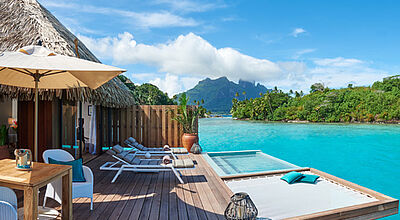 Das Conrad Bora Bora Nui bietet 86 Overwater-Bungalows Das Conrad Bora Bora Nui bietet 86 Overwater-Bungalows