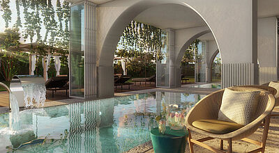 Das TRS Ibiza verfügt über 378 Suiten Das TRS Ibiza verfügt über 378 Suiten