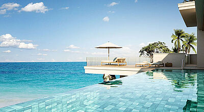 Alle Zimmer und Villen im neuen Six Senses La Sagesse haben einen privaten Pool. Foto: Six Senses