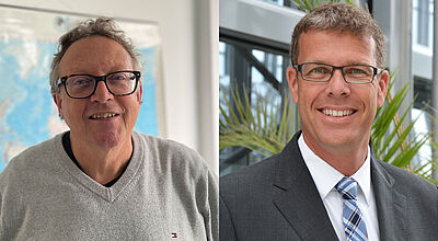 Nach 20 Jahren als Sicherheitsmanager übergibt Edwin Doldi (links) den Staffelstab an Holger Baldus