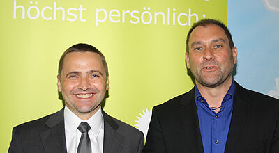 Wollen On- und Offline enger verknüpfen: RTK-Manager Thomas Bösl und Paul Hochenleitner
