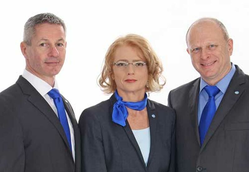 Das neue Führungstrio von MDT: Ralph Michaelsen (links), Kristina Düring und <br> Helmut Deininger