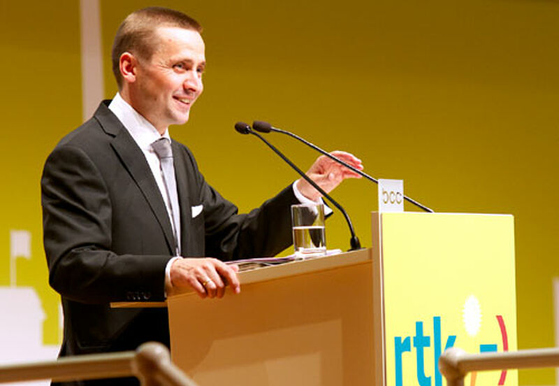Zurückhaltend beim Thema Mehraufwand: RTK-Chef Thomas Bösl auf der Jahrestagung in Berlin