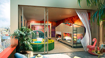 So soll eine Übernachtung im „Together“-Bereich aussehen