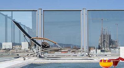 Gäste der Präsidenten-Suite im Majestic Hotel & Spa in Barcelona können bis zur Sagrada Familia schauen