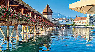 Die Kapellbrücke ist das unbestrittene Wahrzeichen Luzerns