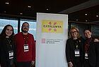 Montserrat Sierra, Leiterin des Catalan Tourist Board in Frankfurt (2.v.r) mit ihren Mitarbeitern (v.l.) Maria Fernandez, David Gallego und Xana Martinez