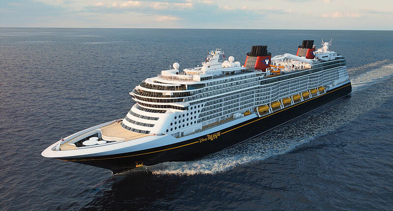 Die für Ende 2024 angekündigte Disney Treasure ist auf 4.000 Passagiere ausgelegt. Modell: Disney Cruise Line