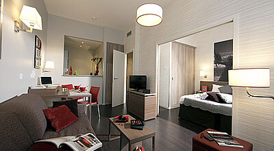 Ein Blick in das Adagio City München mit 119 Apartments