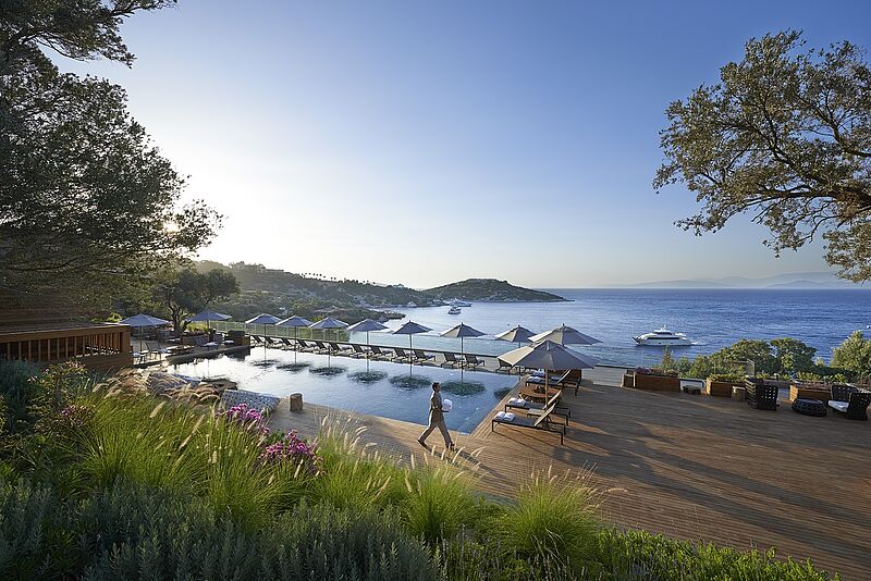 Blick auf die türkische Ägäis: das neue Mandarin Oriental in Bodrum