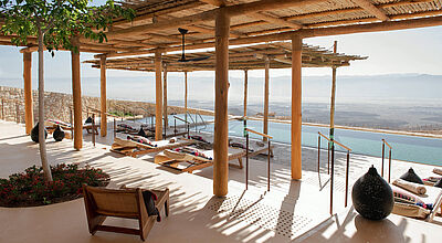 Six Senses Shaharut: Pool mit Wüsten-Blick. Foto: Six Senses