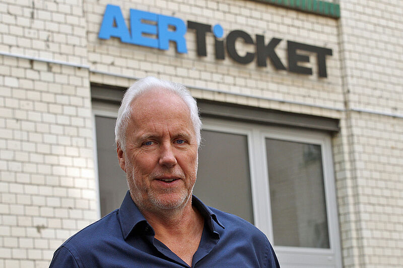 Aerticket-Chef Rainer Klee lädt Reisebüros zum „Spring Day 2023“ ein. Foto: Gerd Engelsmann/Berliner Zeitung
